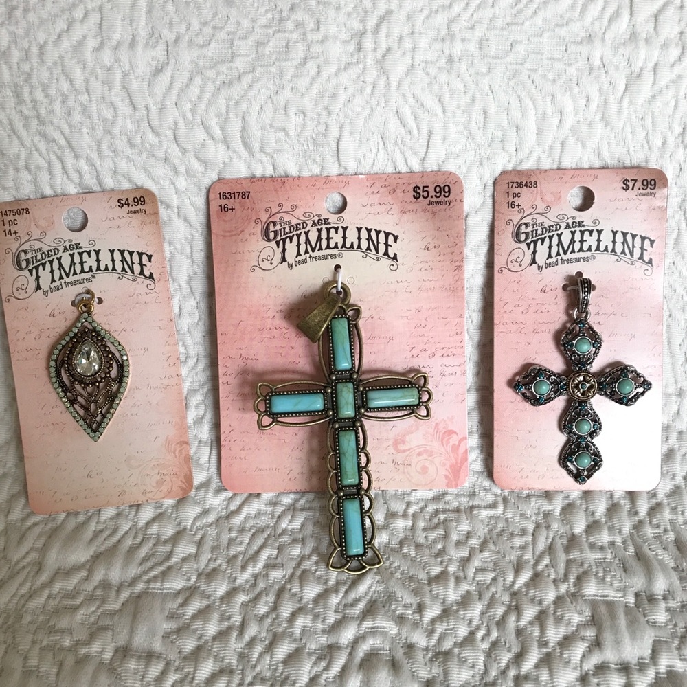 Three pendants for jewelry crafting